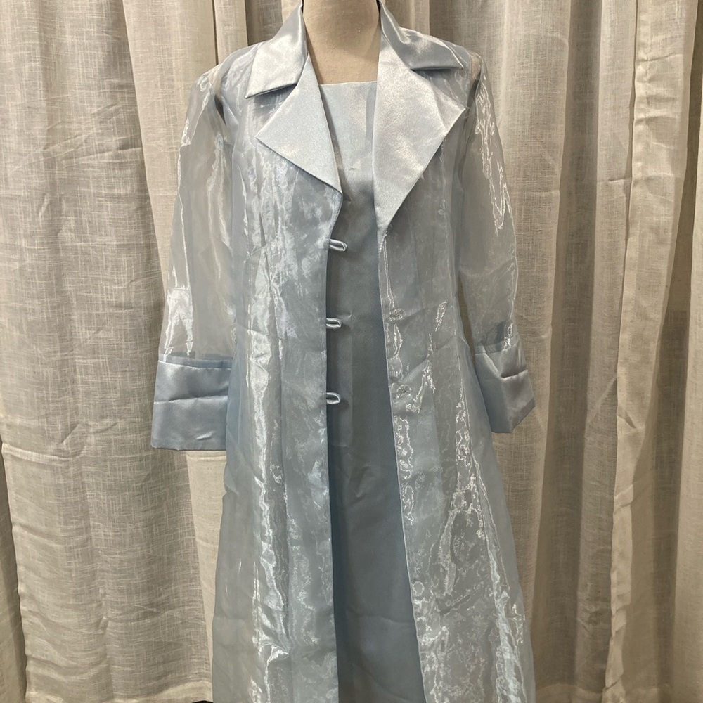 Vintage Y2K Powder Blue Dress and Jacket Set